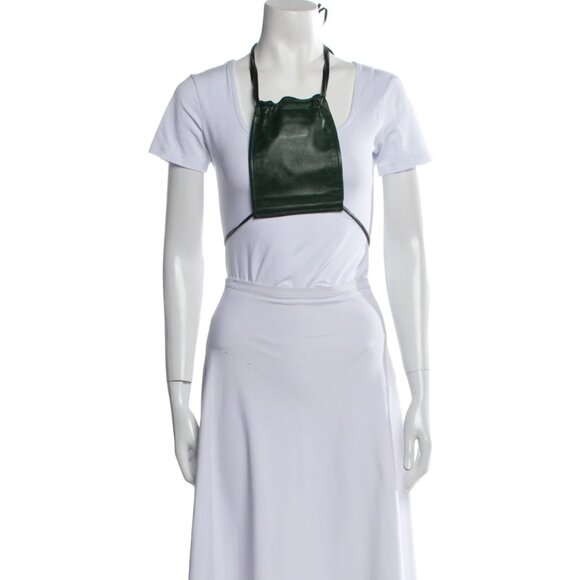 JACQUEMUS Green Leather 'Le Pequeno' Pouch - Picture 6 of 6